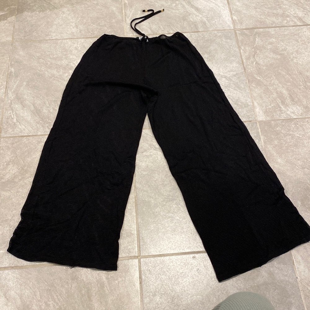 Black Mesh Pants